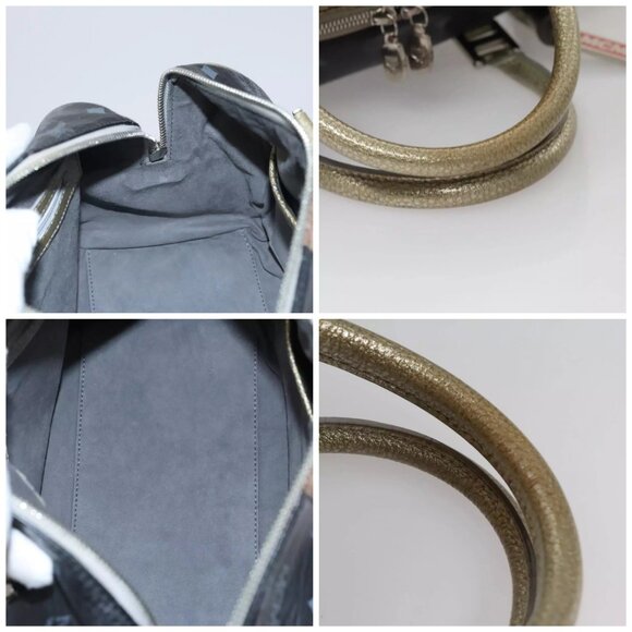 MCM Vicetos Logogram Hand Bag PVC Black Auth - Picture 15 of 16